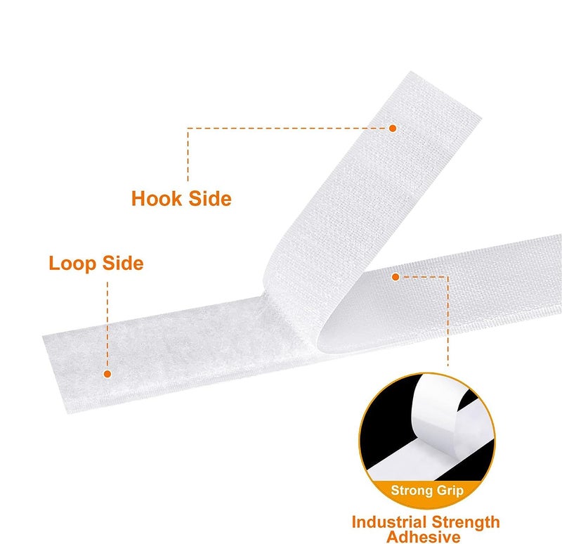 Zhaman 1 Inch x 29.5 Ft Sticky Back Strips  Heavy Duty Self Adhesive Mounting Tapes with Strong Industrial Strength  Classroom Must Have Teacher Supplies for Handmade Craft Art and Couch - Image 2